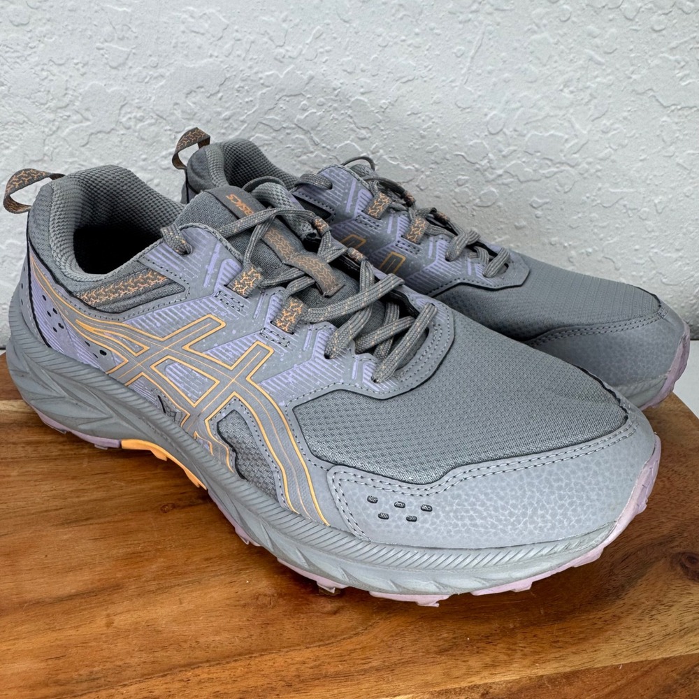 ASICS‎ Gel Sonoma 7 Womens Trail Running Shoes Gray Purple Orange Wide 10